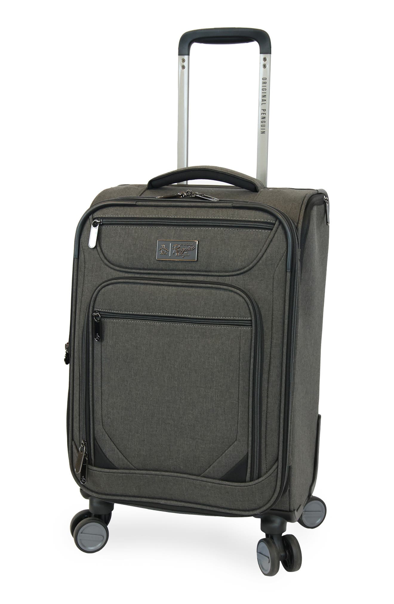 Original Penguin Hedge XL 3-Piece Softside Luggage Set, Alternate, color, Black Crosshatch