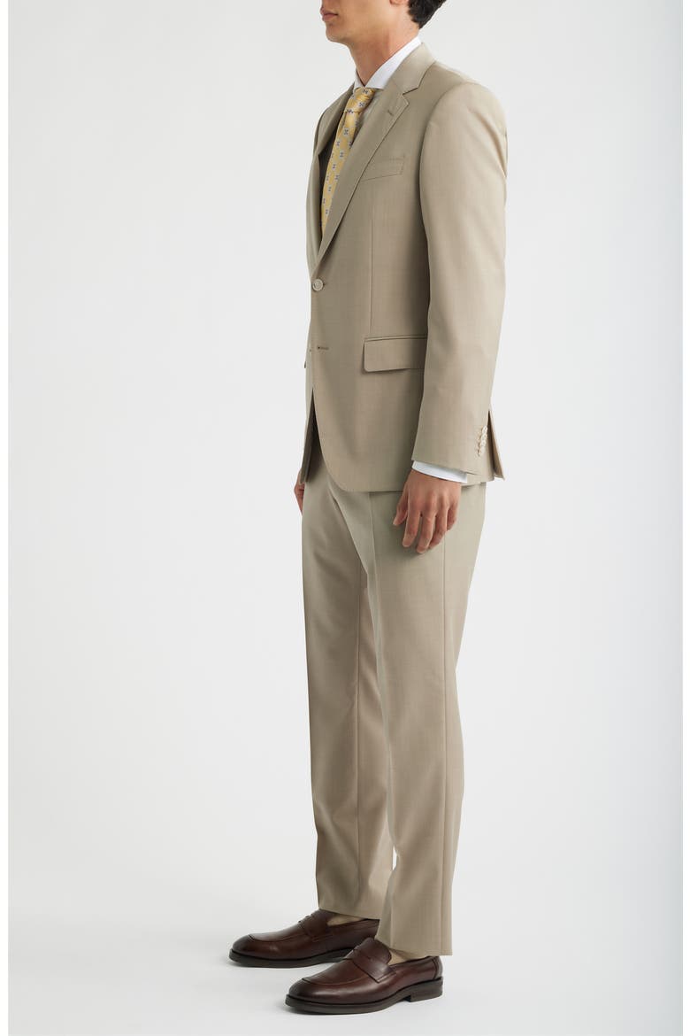 Huge Slim Fit Tan Virgin Wool Suit, Alternate, color, LIGHT TAN