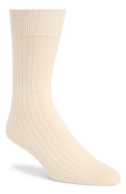 Nordstrom Ribbed Cotton Blend Socks In White