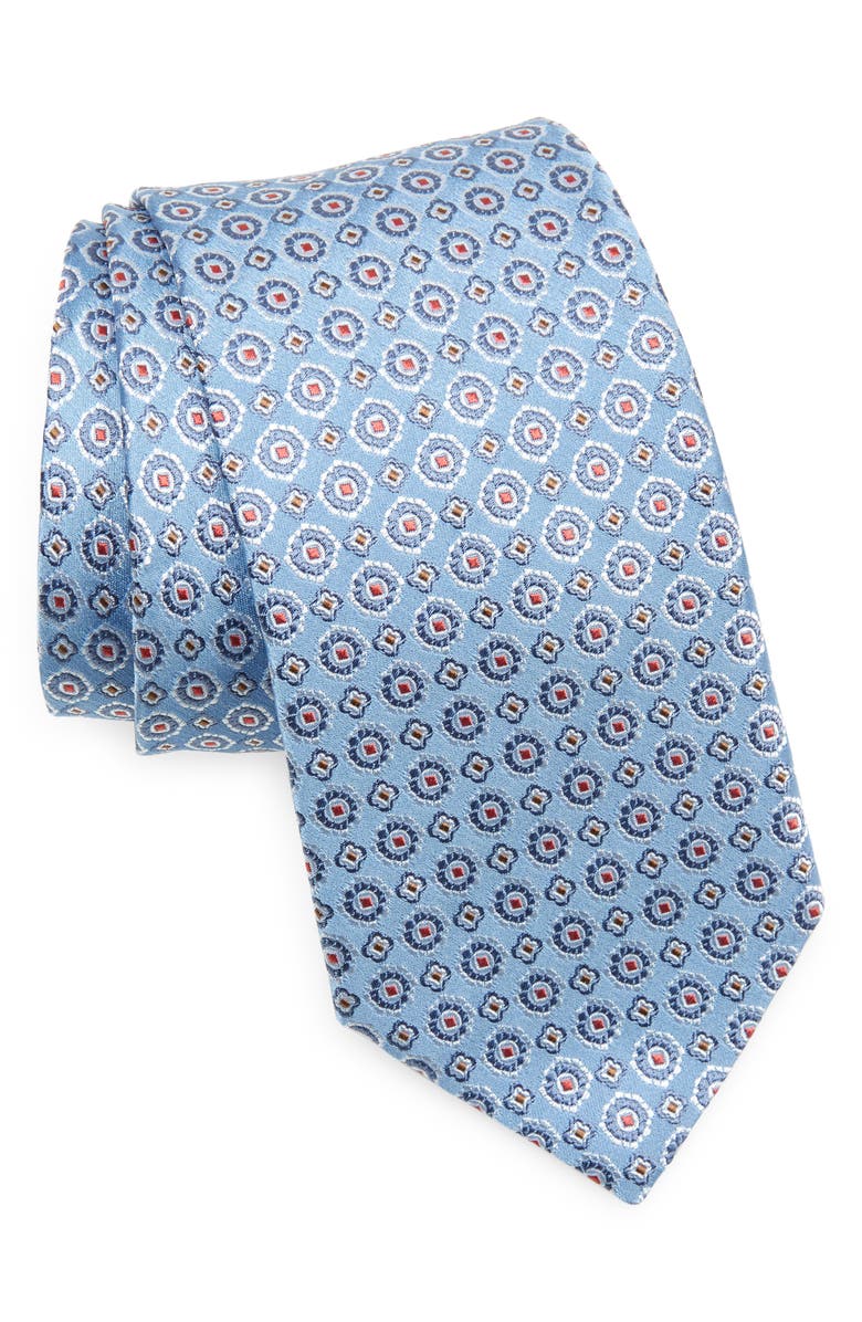 Eton Circle Medallion Silk Tie, Main, color,