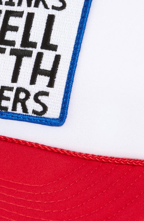 Friday Feelin ' Drinks Well With Others Patch Trucker Hat