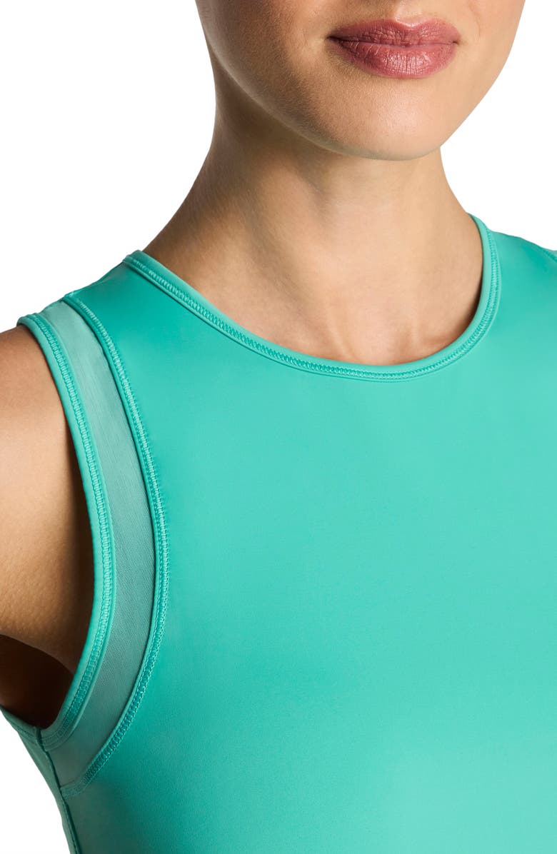 SPANX<sup>®</sup> Mesh Detail Crewneck Tank, Alternate, color, Tidepool