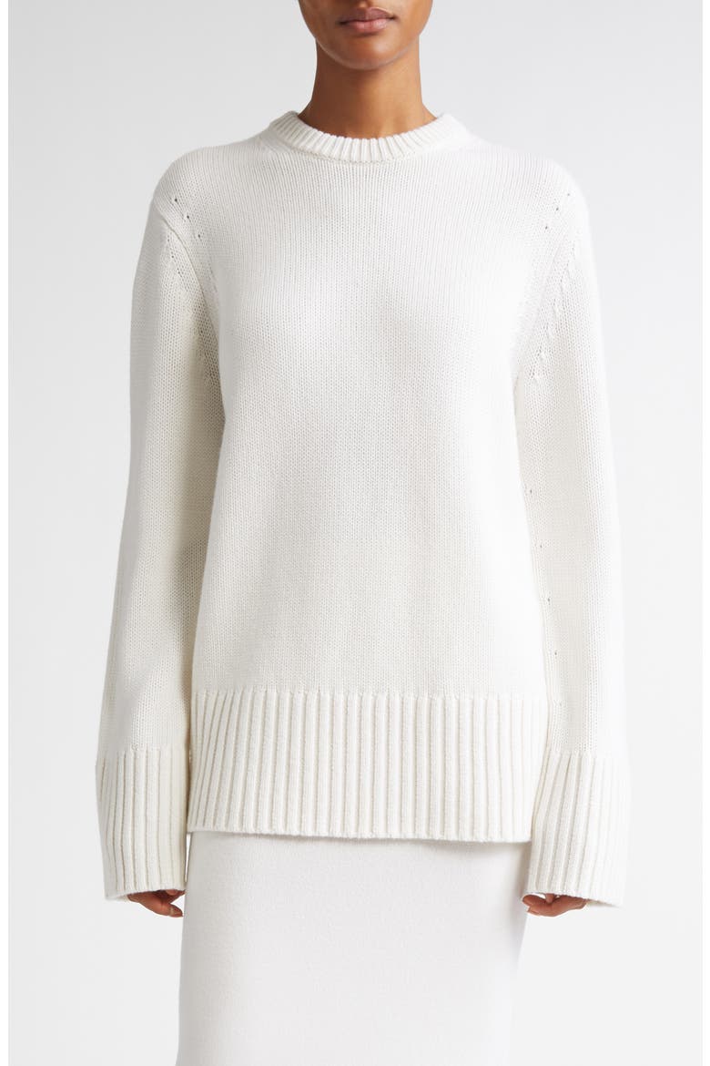 Oversize Cashmere Tunic Sweater, Main, color, OPTIC WHITE