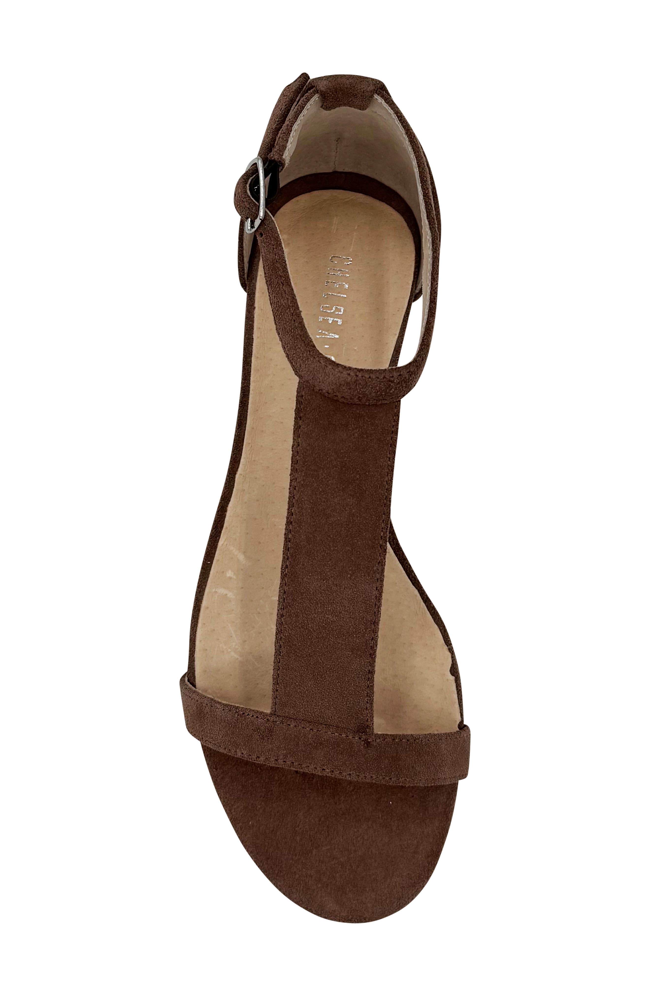 CHELSEA CREW Samira Wedge Sandal, Alternate, color, Taupe Suede