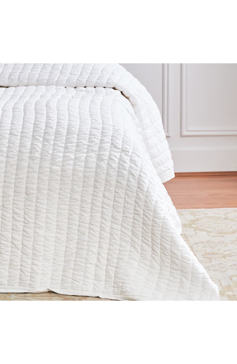 ELISABETH YORK Elodie Dove Full/Queen Quilt, Alternate, color, White