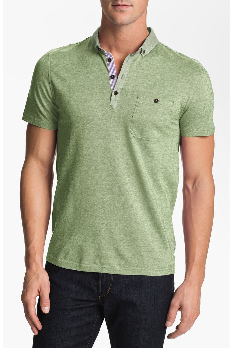 'Reeskep' Piqué Polo, Main, color, GREEN