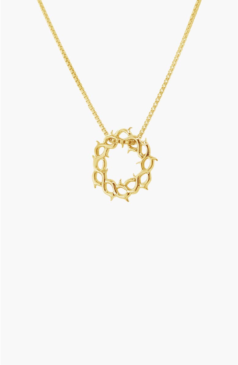 Rizen Jewelry Crown Of Thorns Necklace, Main, color, 18K Gold Plated