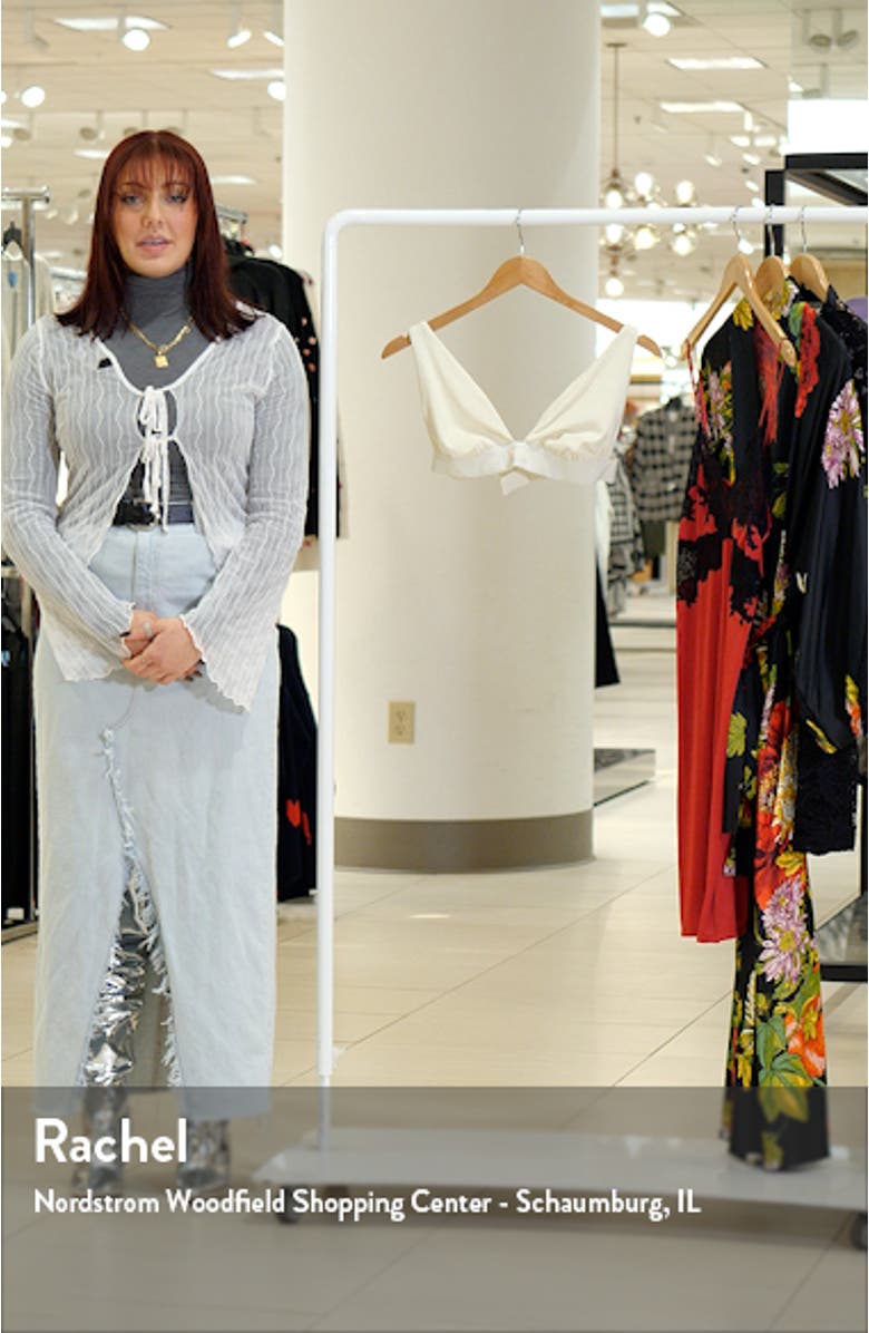 Stretch Cotton Rib Plunge Bralette, sales video thumbnail