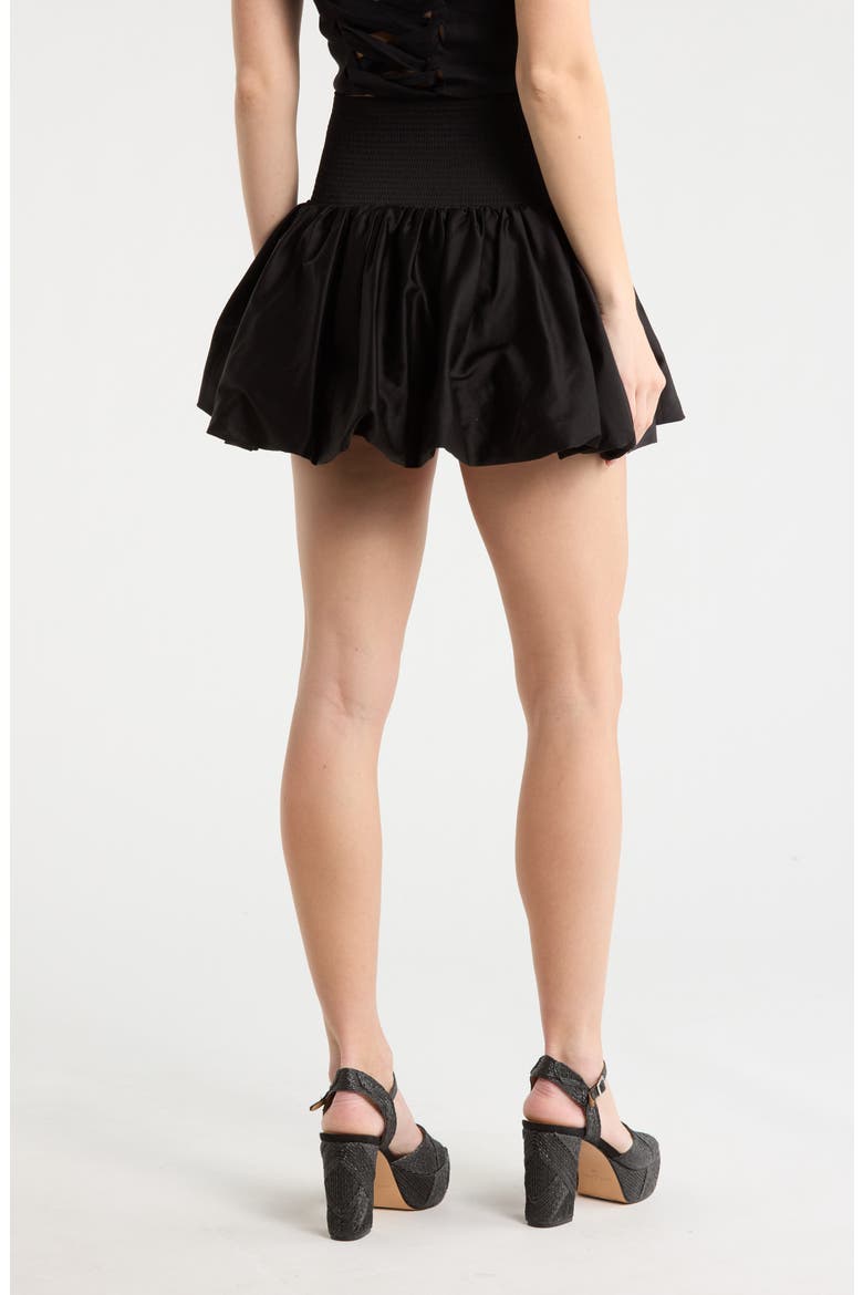 Arden Drop Waist Bubble Hem Skirt, Alternate, color, BLACK