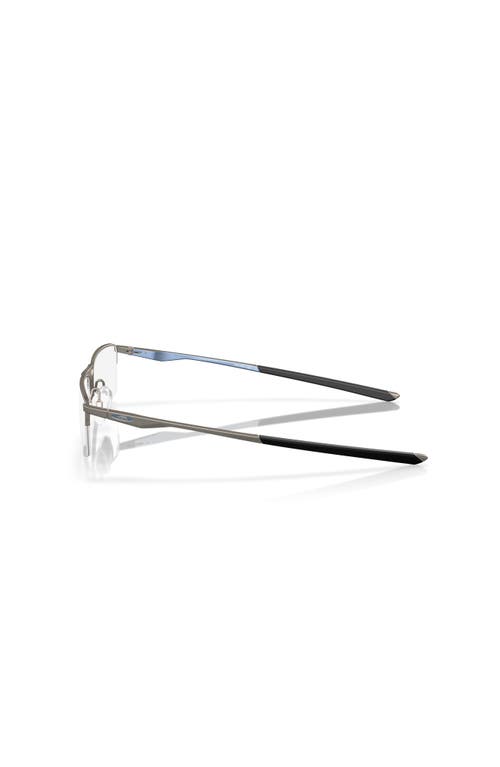 Oakley 56mm Rectangle Optical Glasses In Metallic