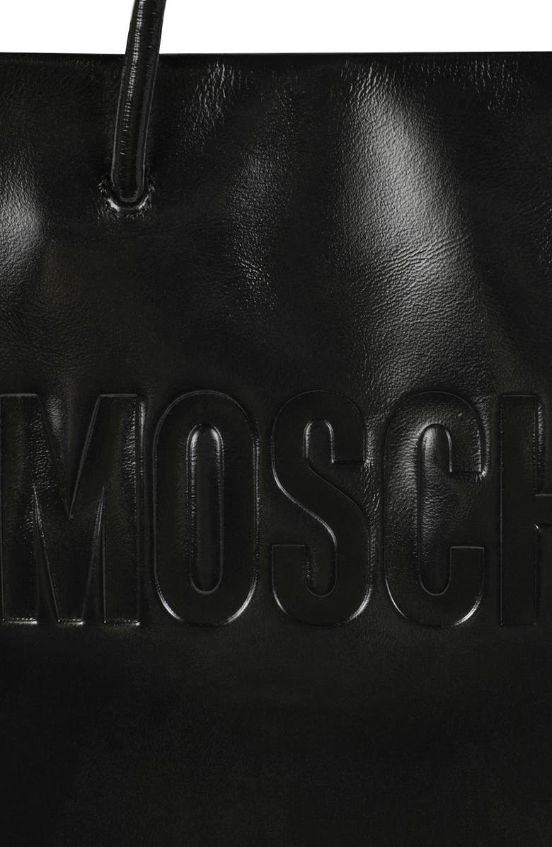 Moschino Embossed Logo Tote Bag, Alternate, color,