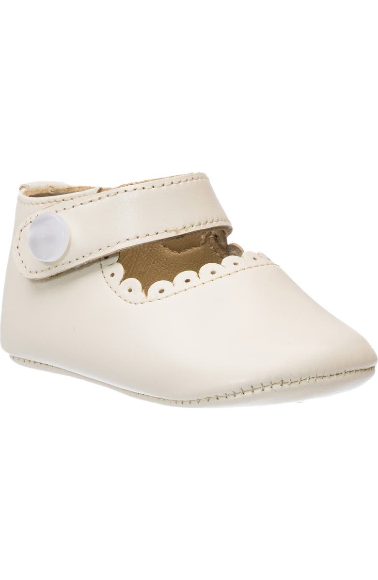 Elephantito Mary Jane Crib Shoe, Main, color, Bone