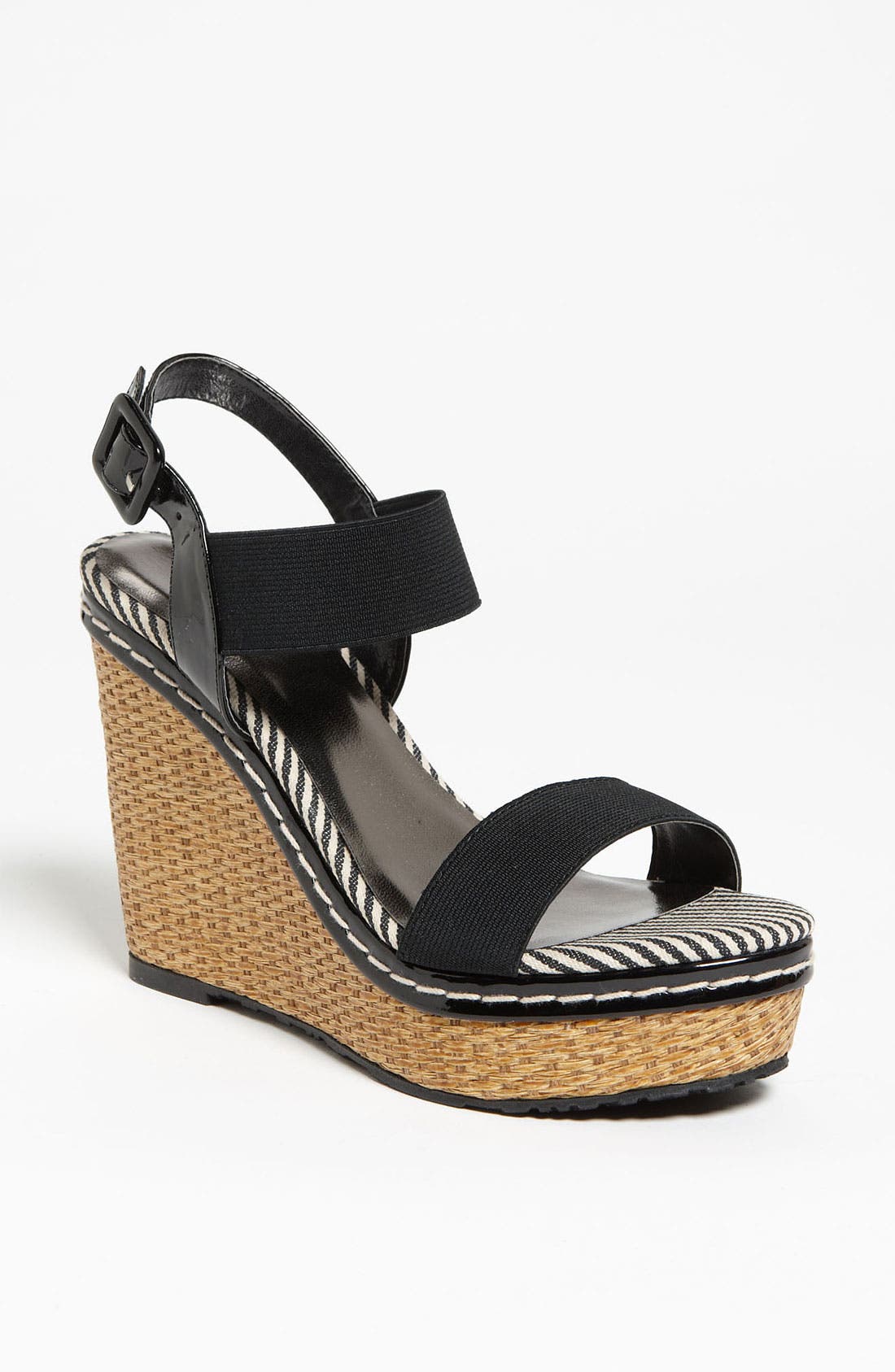 'Tapia' Wedge Sandal, Main, color, BLACK PATENT