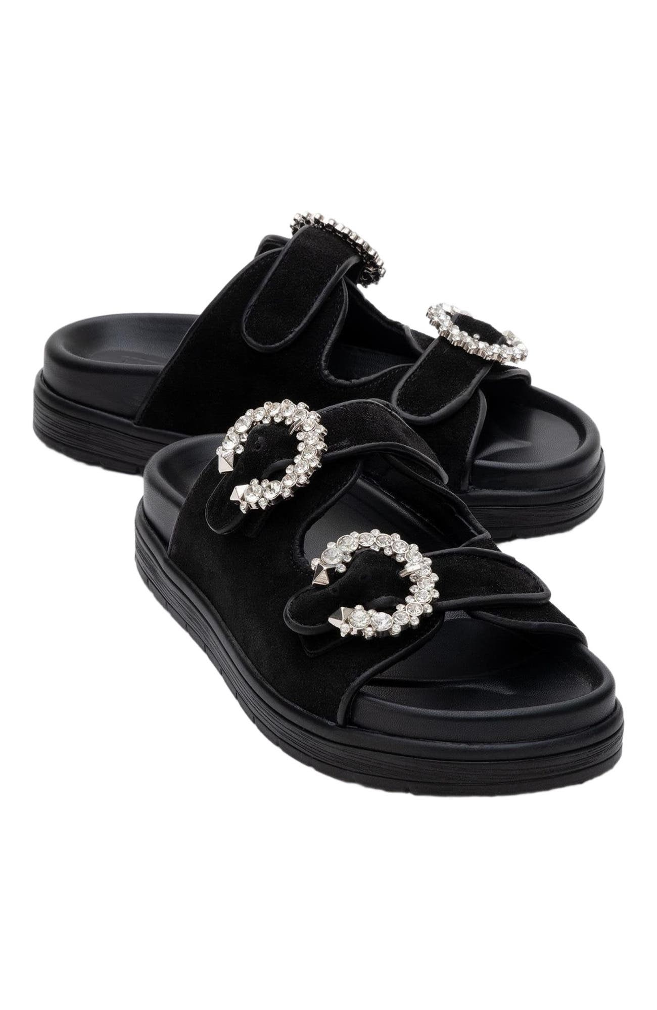 Forever & Always Shoes Morelia Suede Leather Slide Sandal, Alternate, color, 