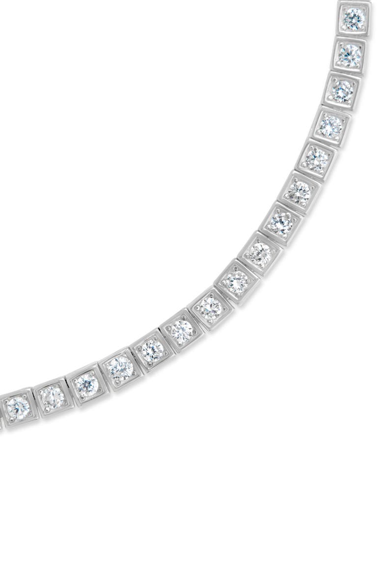 Sterling Forever Christina Cubic Zirconia Tennis Bracelet, Alternate, color, Silver