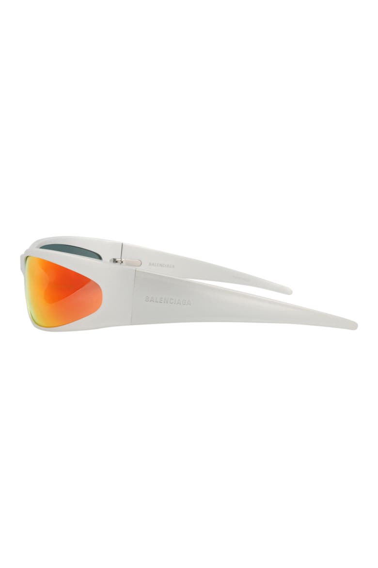 77mm Wrap Sunglasses, Alternate, color, SILVER SILVER RED