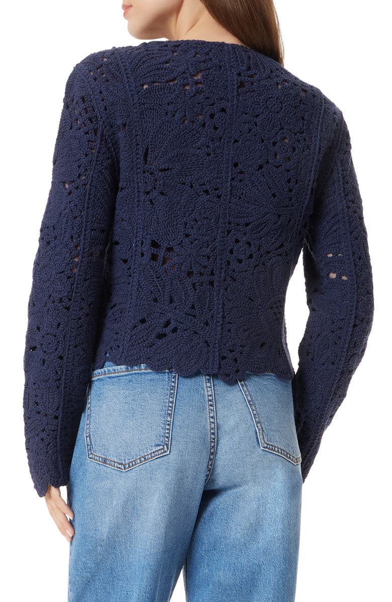 Sam Edelman Fiona Knit Double Breasted Blazer, Alternate, color, Navy