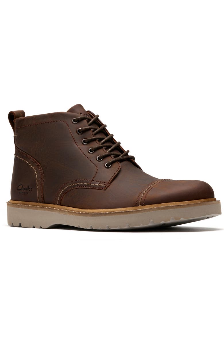 Clarks<sup>®</sup> Weltridge Side Zip Boot, Main, color, Tan Leather