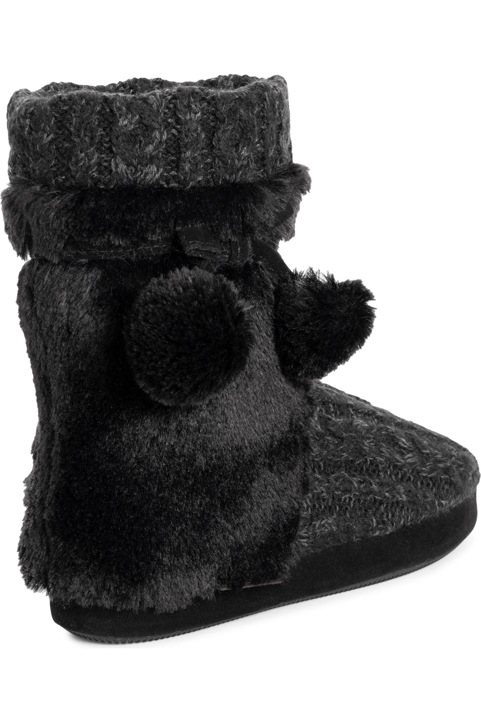 MUK LUKS Delanie Faux Fur Pompom Knit Boot Women Nordstromrack muk-luks-delanie-faux-fur-pompom-knit-boot-women-nordstromrack