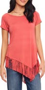 Karen Kane Angled Fringe Top