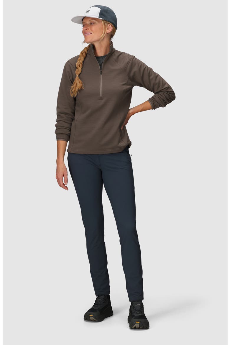 Crescent Fleece Half Zip Pullover, Alternate, color, SABLE