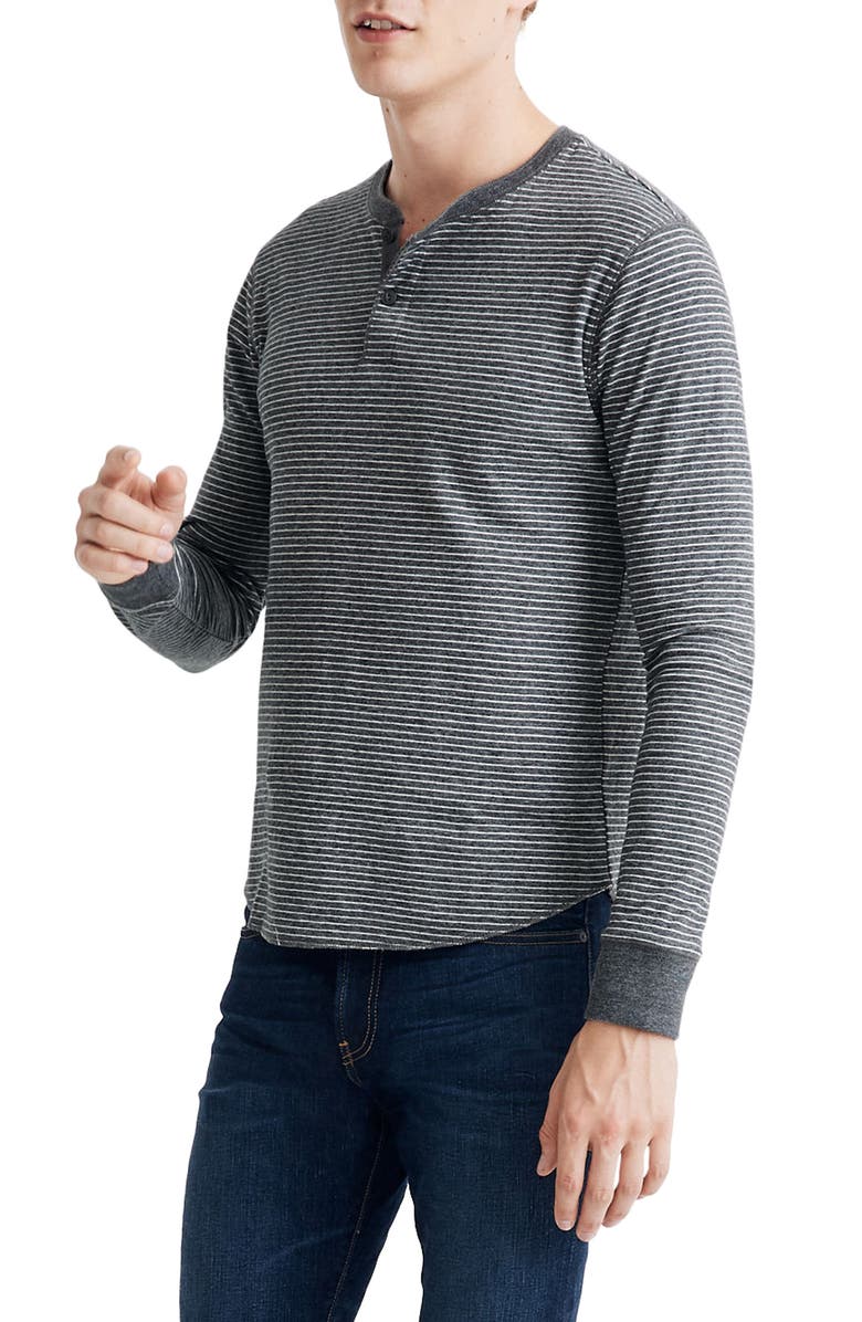 Madewell Doubledown Stripe Henley, Main, color, 