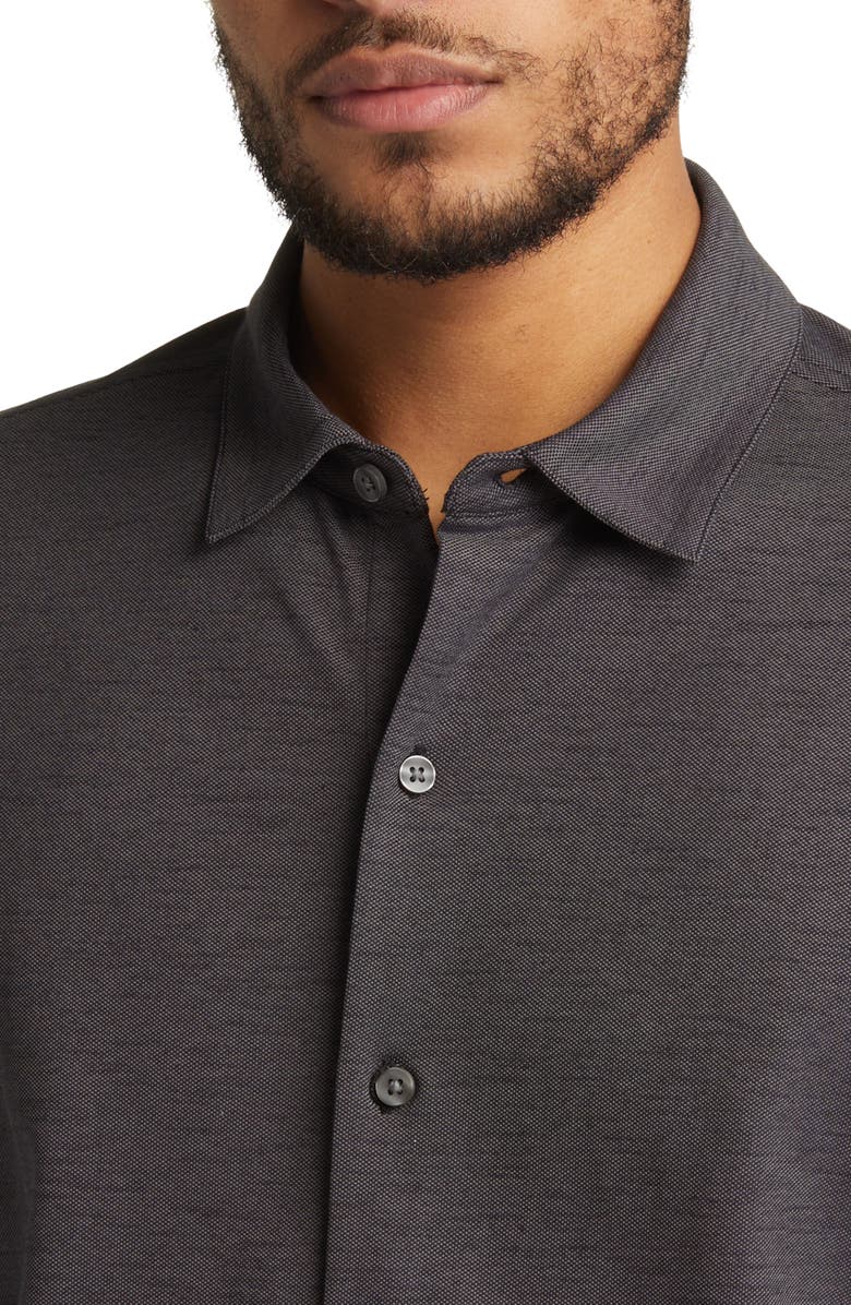 Robert Barakett Whitner Knit Short Sleeve Button-Up Shirt, Alternate, color,