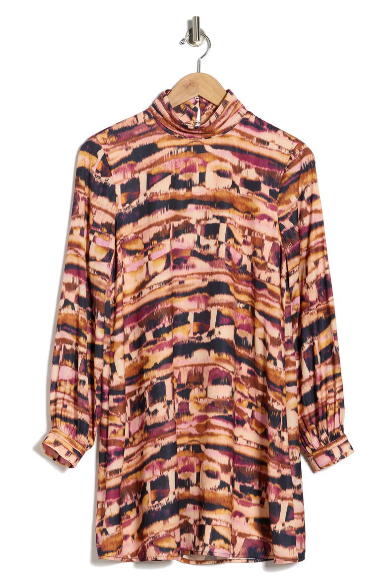 Darcila Long Sleeve Shift Dress, Alternate, color, ABSTRACT STRIPE