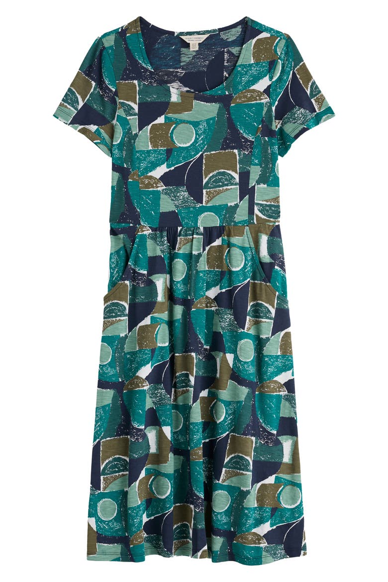 Enor Abstract Print Organic Cotton T-Shirt Dress, Alternate, color, PENWITH ABSTRACT EMULSION