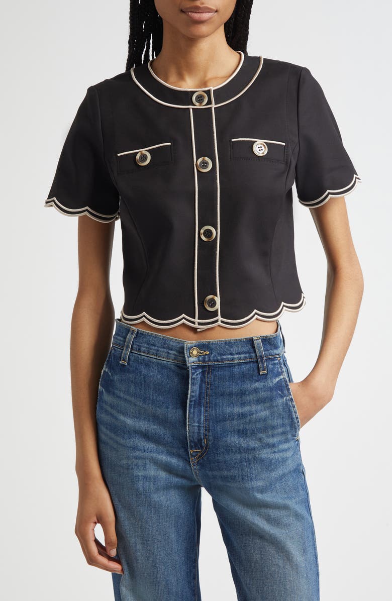 Ramy Brook Sandra Crop Woven Shirt, Main, color,