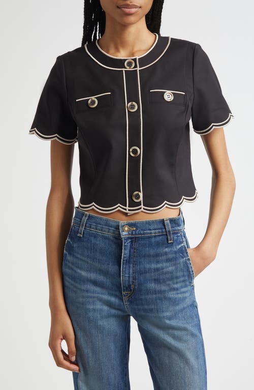 RAMY BROOK RAMY BROOK SANDRA CROP WOVEN SHIRT