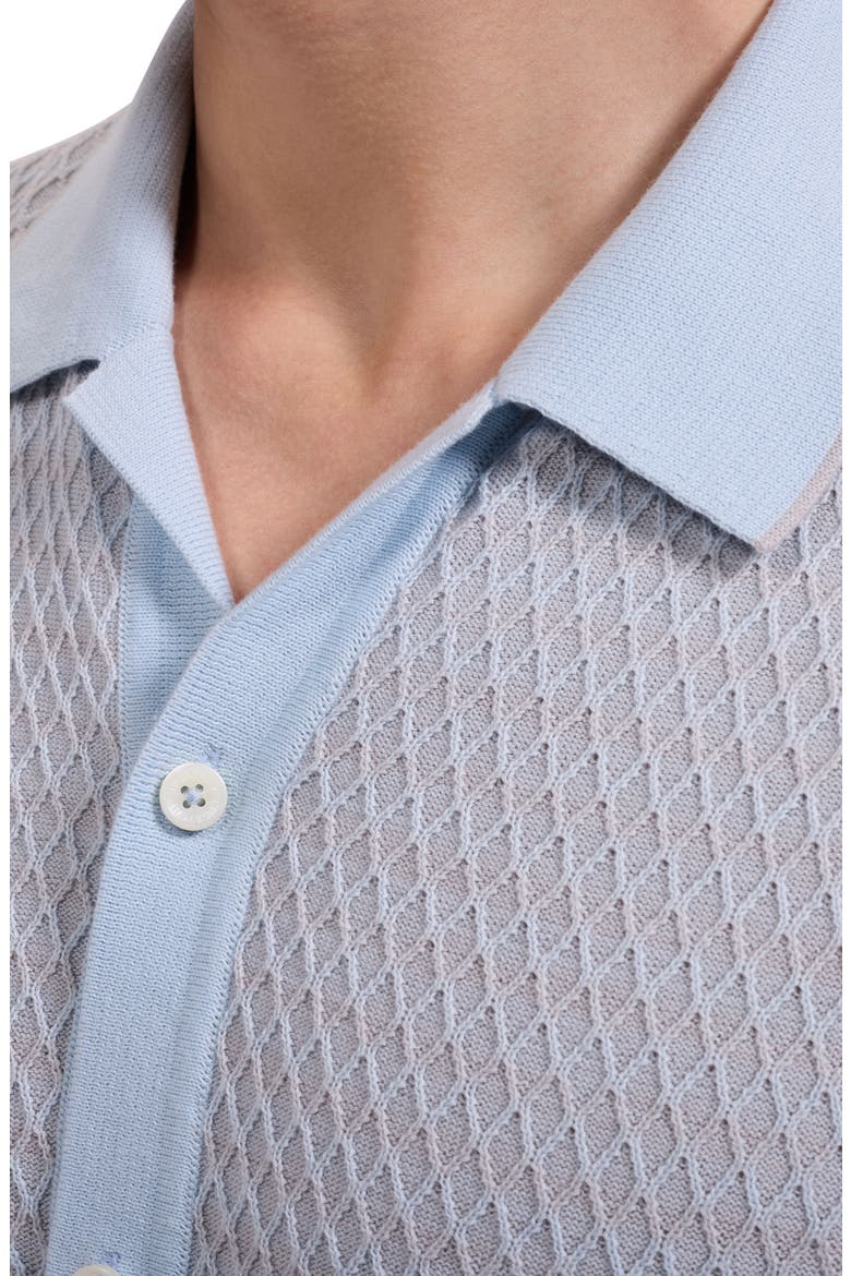 Short Sleeve Cardigan, Alternate, color, HAZY BLUE