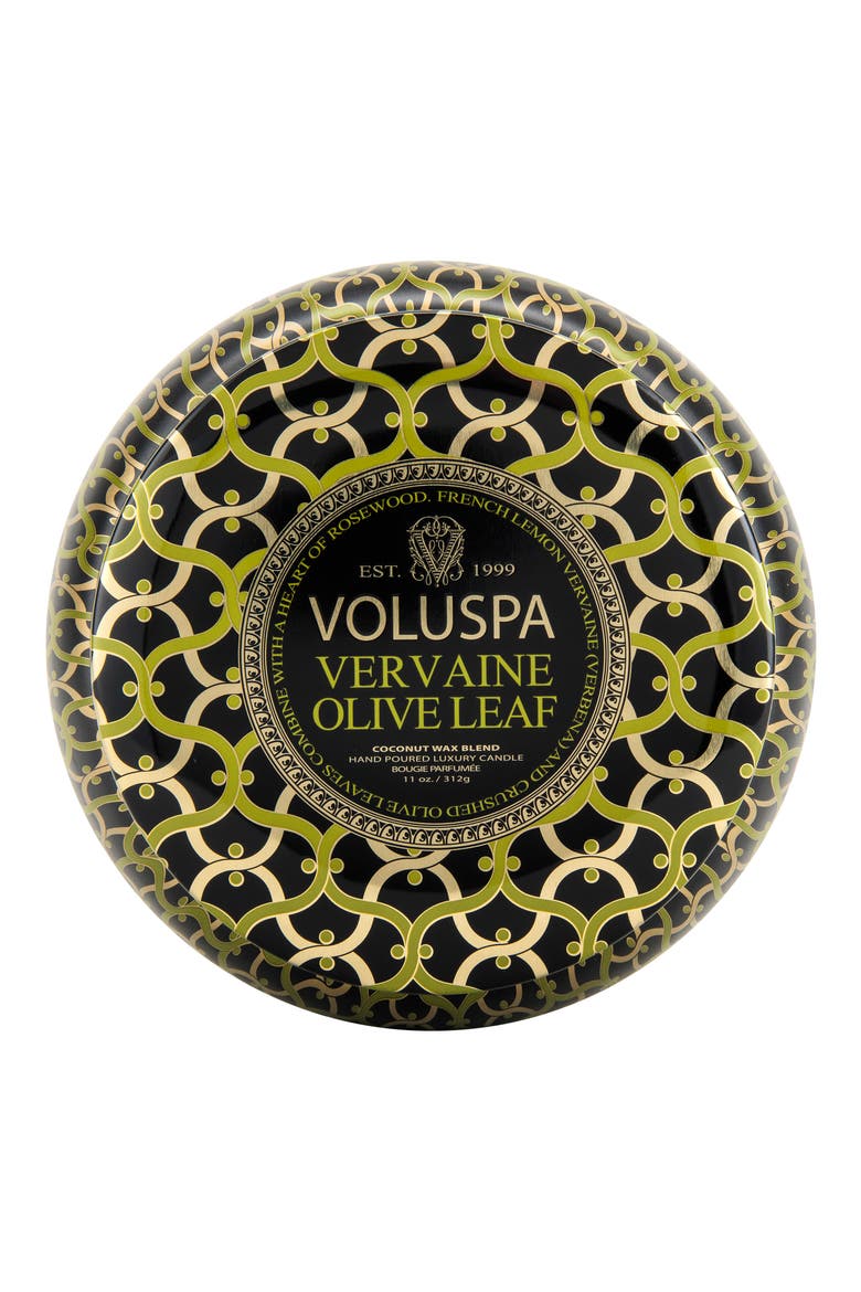 Maison Noir Vervaine Olive Leaf Maison Metallo Two-Wick Candle, Alternate, color, NO COLOR