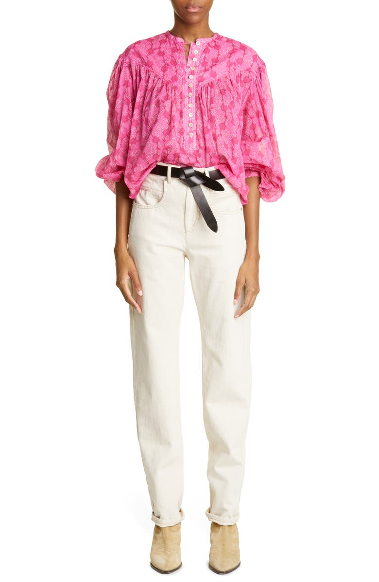 Isabel Marant Étoile Salika Floral Long Sleeve Blouse, Alternate, color,