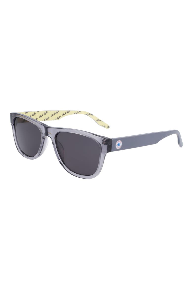 All Star® 57mm Rectangle Sunglasses, Alternate, color, CRYSTAL LIGHT CARBON/ GREY