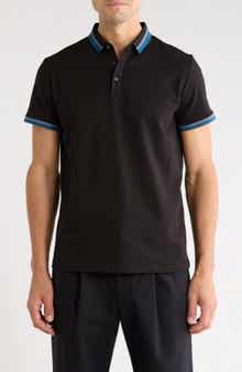 Stripe Stretch Cotton Polo