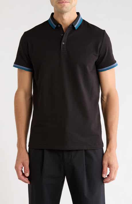 Stripe Stretch Cotton Polo