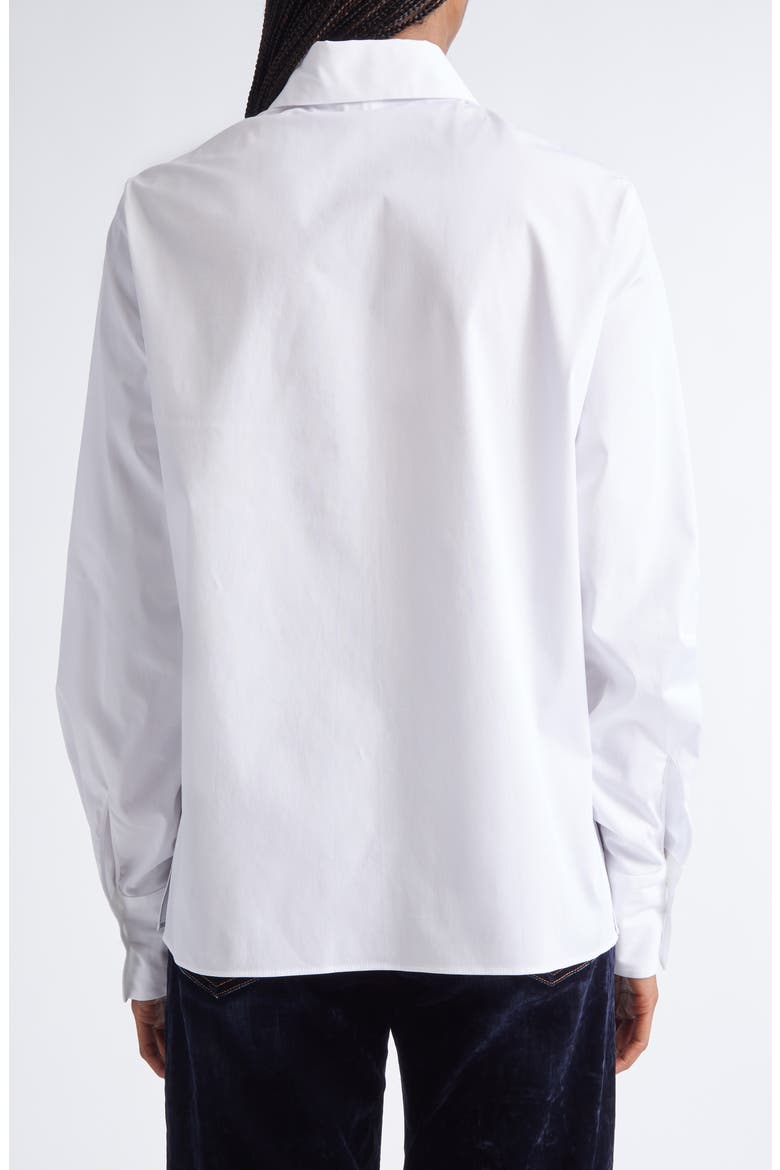 Piped Placket Button-Up Shirt, Alternate, color, 01 WHITE