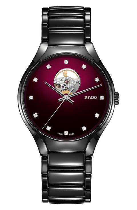 True Secret Diamond Ceramic Bracelet Watch, 40mm