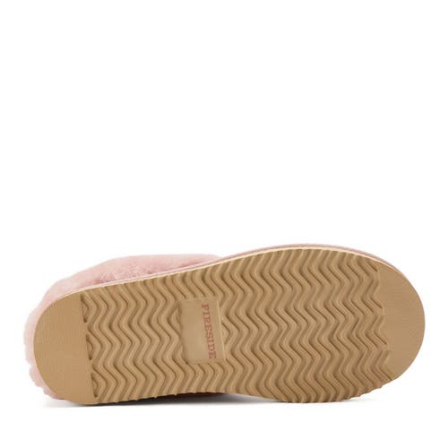 Dearfoams Fireside Adelaide Genuine Shearling Clog Slipper In Pink