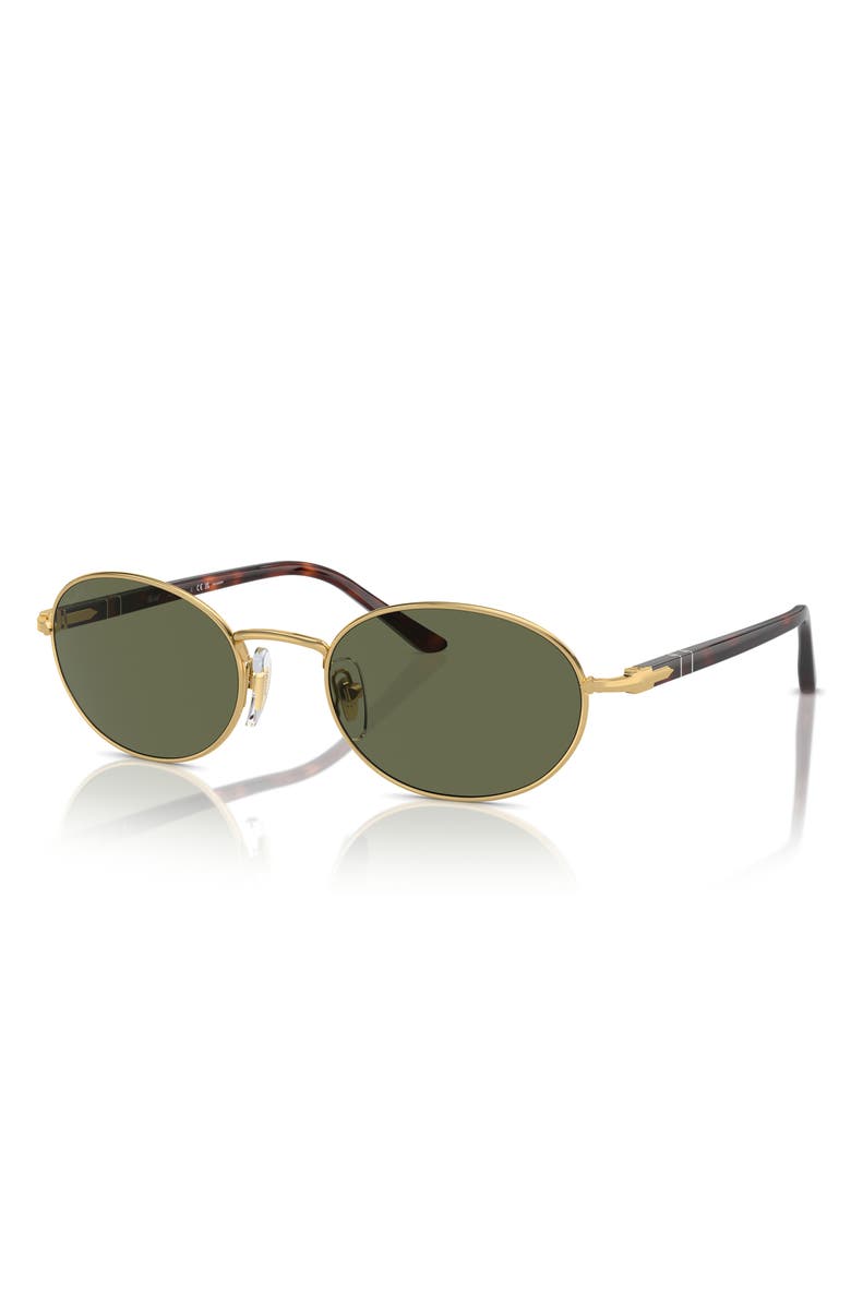 Persol Ida 52mm Polarized Oval Sunglasses, Alternate, color, Gold