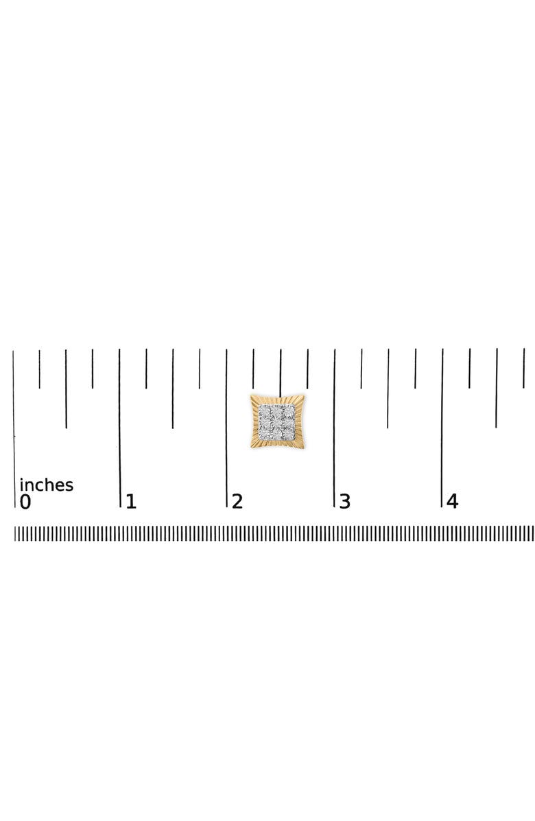 Haus of Brilliance 10K Yellow Gold Plated Silver 1/4 Cttw Diamond Textured Halo Stud Earrings, Alternate, color, Yellow