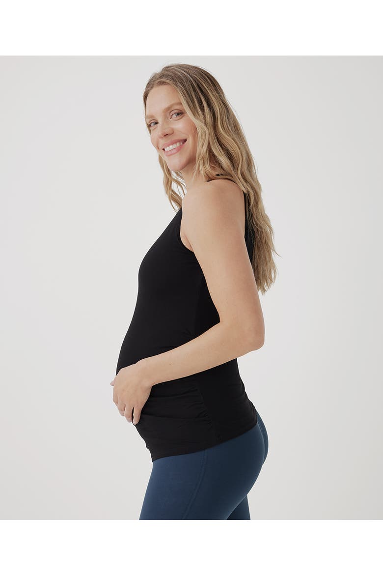 Organic Maternity Everyday Tank, Alternate, color, Black