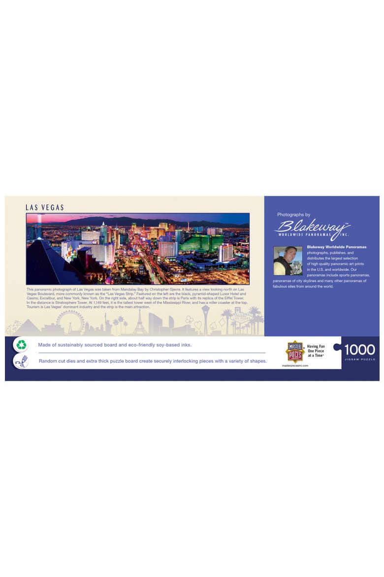 Las Vegas 1000pc Panoramic Puzzle, Alternate, color, Multicolor