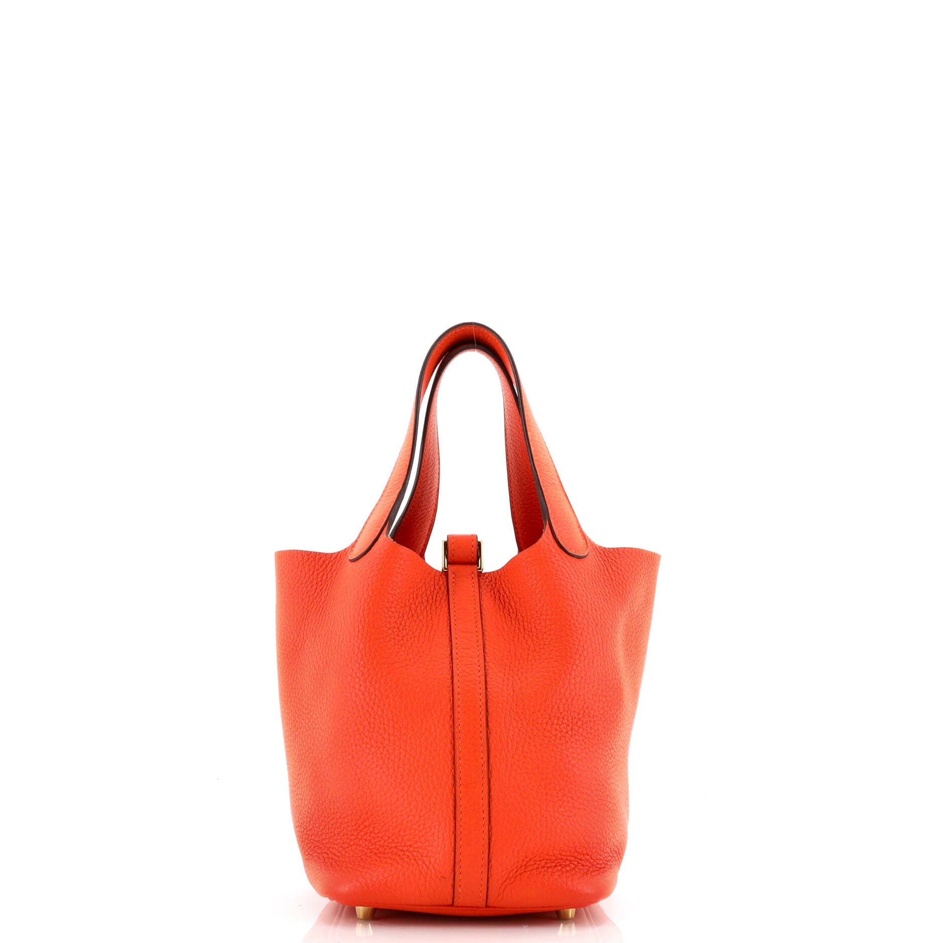 Pre-Owned Hermes Picotin Lock Bag Clemence PM, Alternate, color, Feu