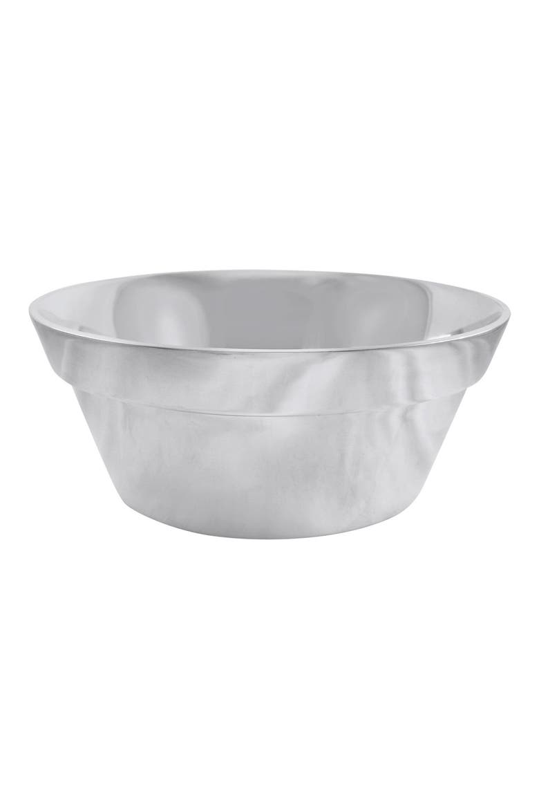 Flower Pot Salad Bowl, Main, color, SILVER
