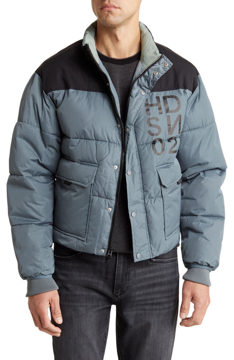 Hudson Jeans Quilt Short Puffer Jacket, Main, color,