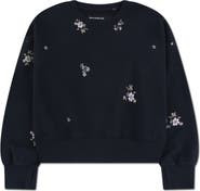 abercrombie kids Kids' Floral Print Cotton Blend Sweatshirt