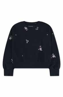 abercrombie kids Kids' Floral Print Cotton Blend Sweatshirt