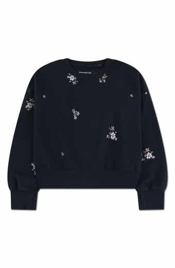 abercrombie kids Kids' Floral Print Cotton Blend Sweatshirt